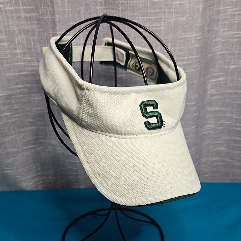 White Visor with Green S Logo